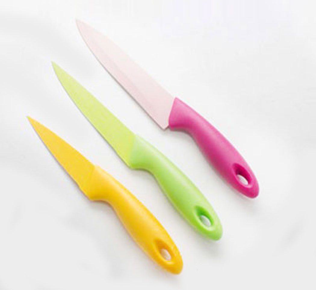 ست چاقو سرامیکی سه تیکه رنگی ketchen knife