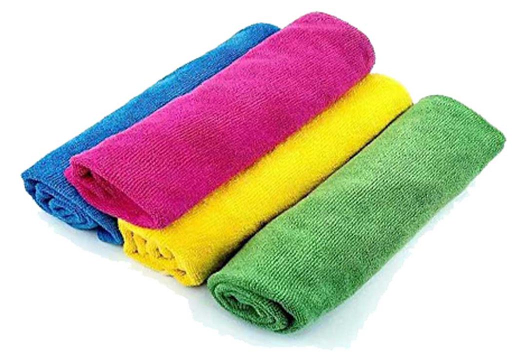 دستمال نظافت چهار عددی شامل 4 رنگ
