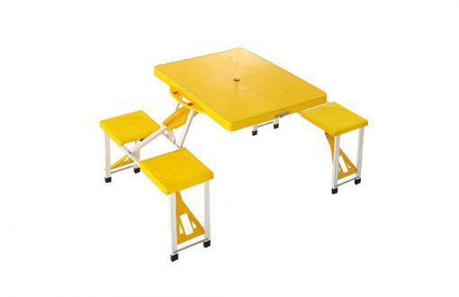 میز و صندلی تاشو رنگ زرد
