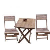 میز و صندلی چوبی تاشو دو نفره