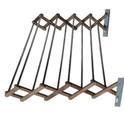 بند رخت دیواری تاشو آکاردئونی چوب و استیل