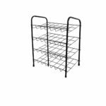 جاکفشی تاشو فلزی ۴ طبقه مشکی