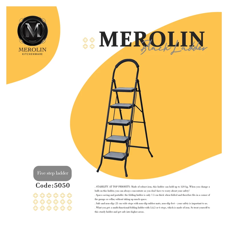 نردبان 5 پله مرولین کد 5050