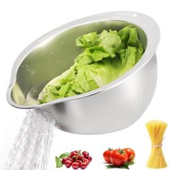 آبکش و برنج شوی استیل 4 کاره