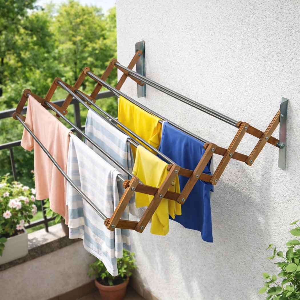 بند رخت دیواری تاشو آکاردئونی