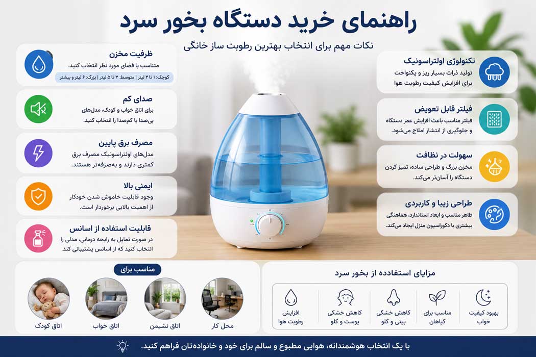 راهنمای خرید دستگاه بخور سرد 