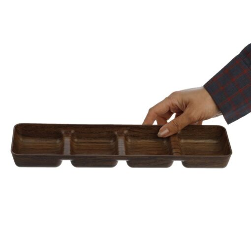 اردور خوری مستطیل 4 خانه طرح چوب فرش کیپس